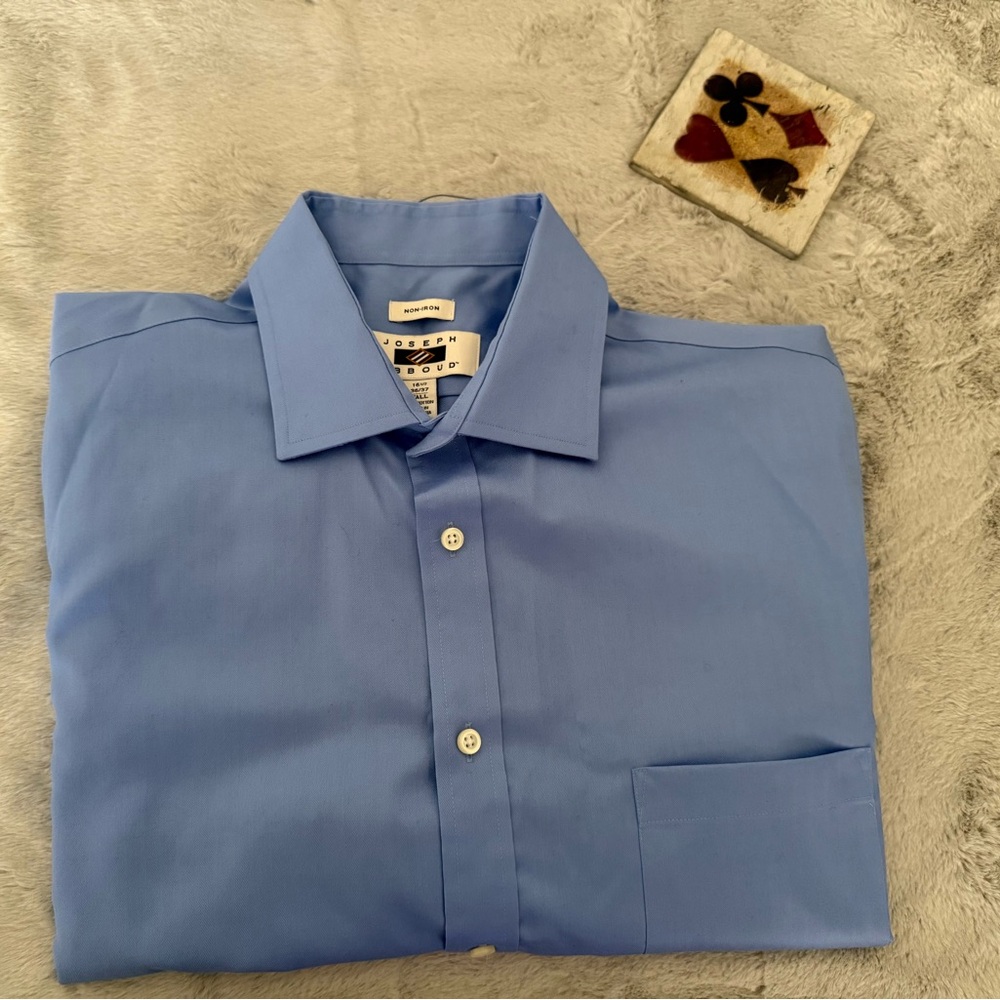 Joseph abboud Blue Dress Shirt Classic Business Style size 16 1/2 36/37 tall